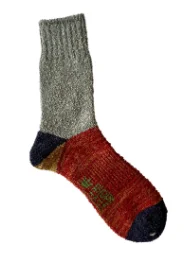 sock stock ankle -  A Hope Hemp Socks - HSX-271 (Grey Red)