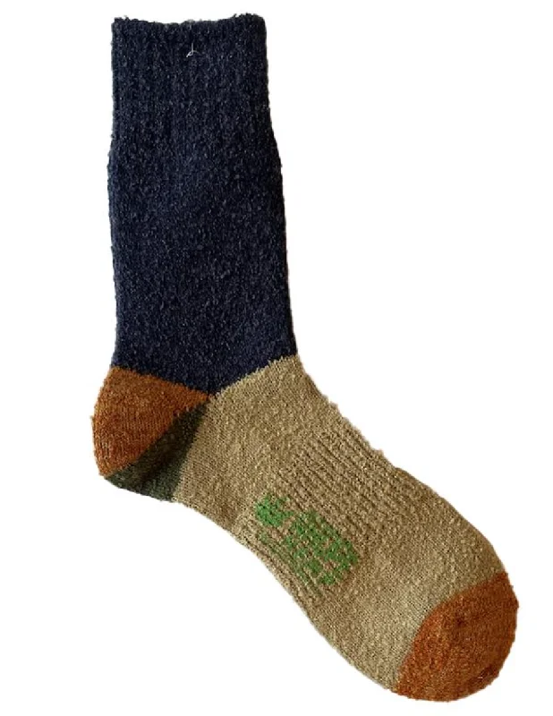 sock discounts crew -  A Hope Hemp Socks - HSX-271 (Navy Tan)