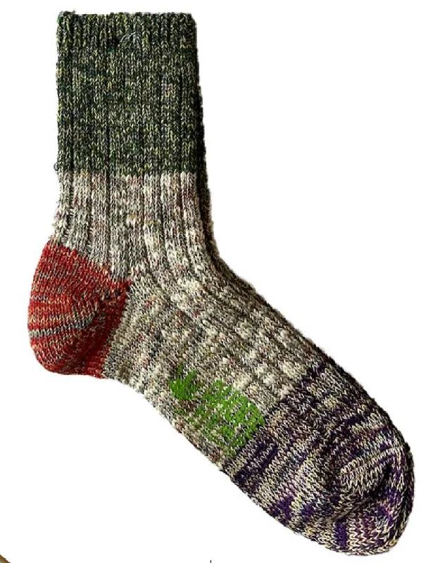 sock returns ankle -  A Hope Hemp Socks - HSX-283 (Green Purple)