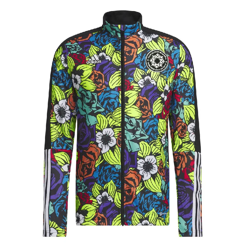 sock brands ankle -  adidas - Men's CF Montreal Tiro Floral Soccer Jacket (HK2303)