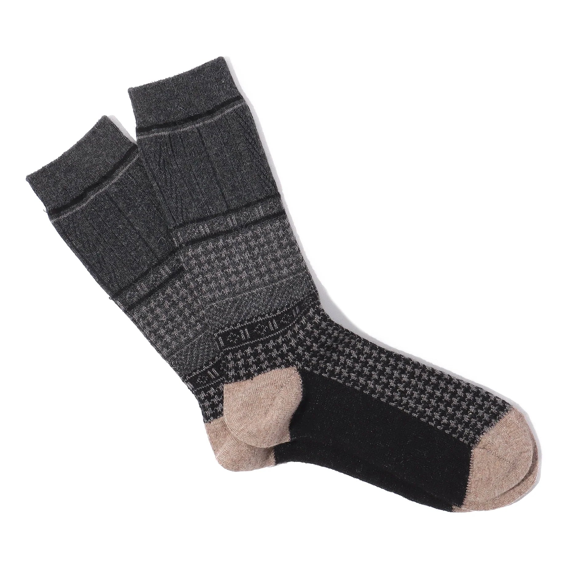 sock trends ankle -  Anonymous Ism - Houndstooth JQ Crew - Charcoal