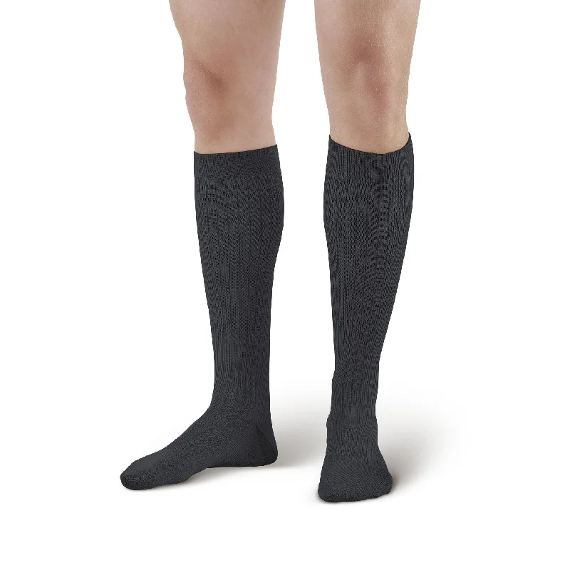 sock care knee -  AW Style 128 Men's Microfiber/Cotton Knee High Dress Socks - 20-30 mmHg