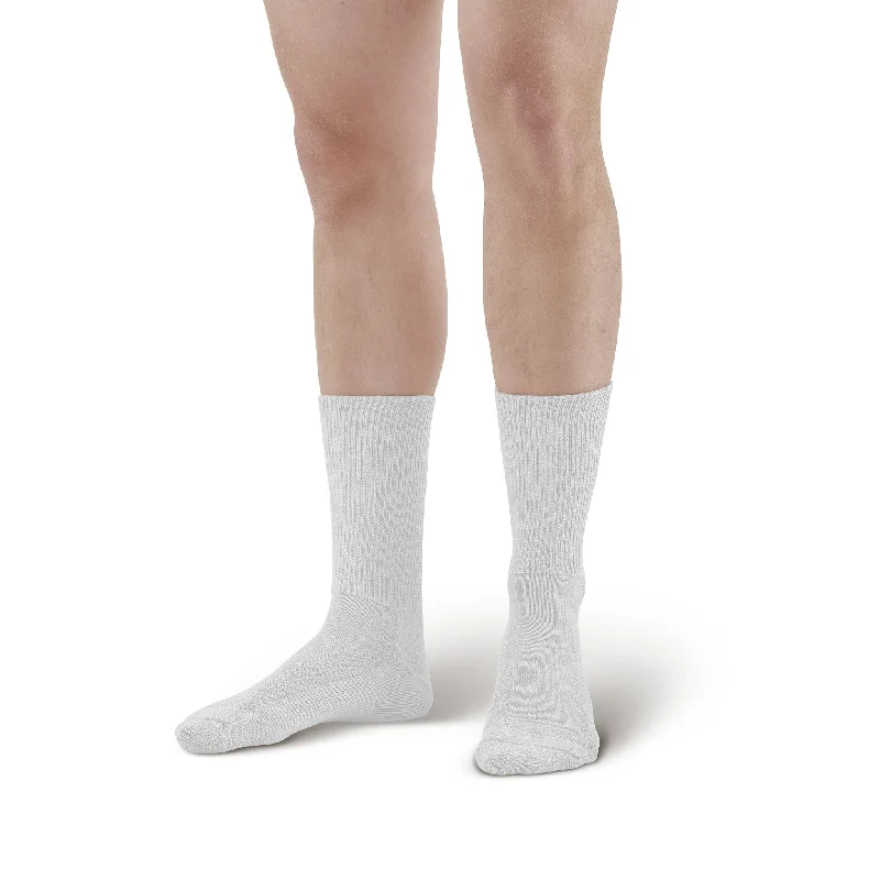 sock shipping knee -  AW Style 736 Cotton Diabetic Crew Socks  - Two Pack