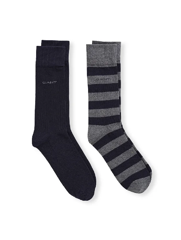 sock sizes crew -  Barstripe and Solid Socks 2-Pack Charcoal Melange