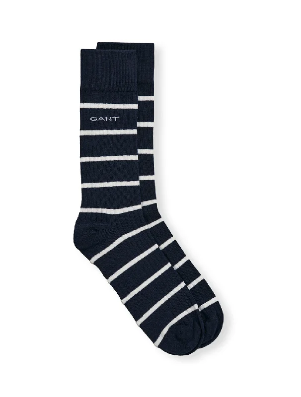 sock offers crew -  Br Stripe Rib Socks Evening Blue