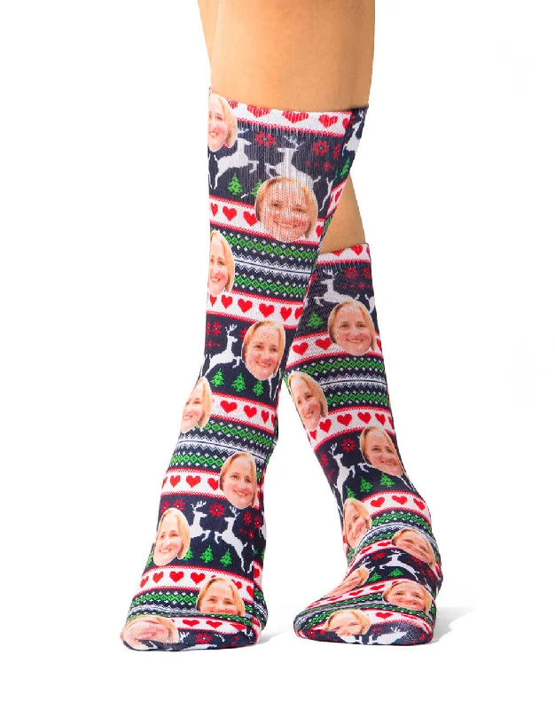 sock packs knee -  Christmas Reindeer Socks