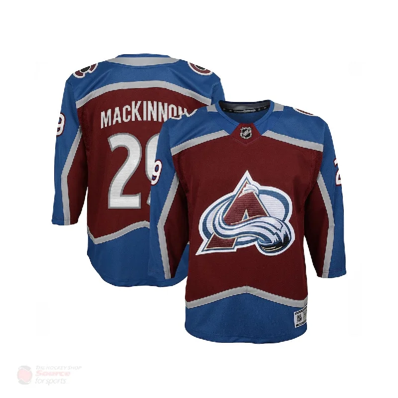 sock availability compression -Colorado Avalanche Home Outer Stuff Premier Youth Jersey - Nathan Mackinnon