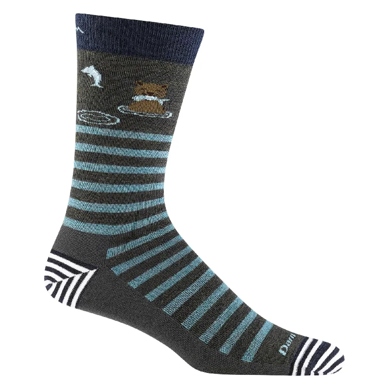 sock drying knee -  Darn tough Men's Animal Haus Crew Lightweight Lifestyle Socks 6066 - Forest