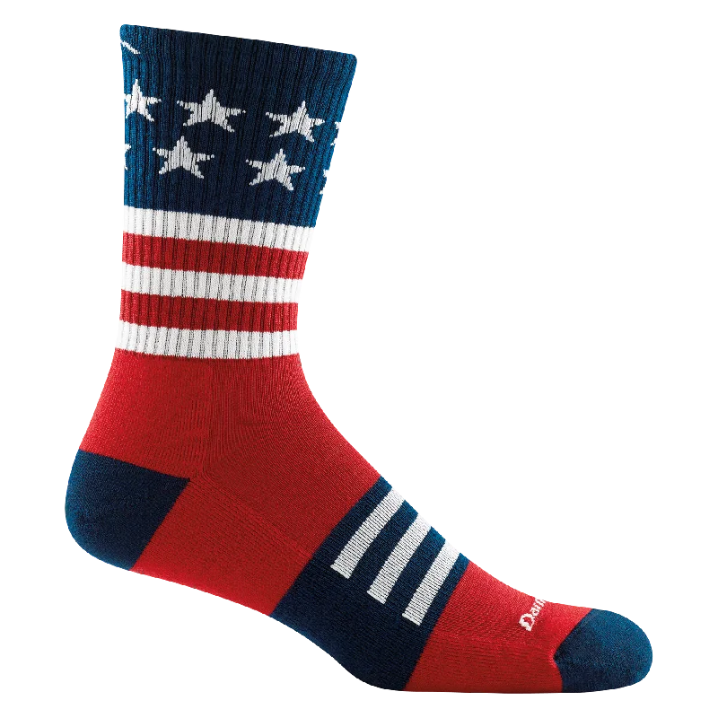 sock quality compression -  Darn Tough Men's Captain Stripe Micro Crew Lightweight Hiking Sock 1976 - Stars and Stripes