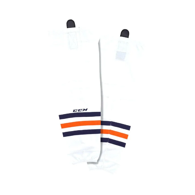 sock delivery ankle -  Edmonton Oilers Away CCM Quicklite 8000 Hockey Socks