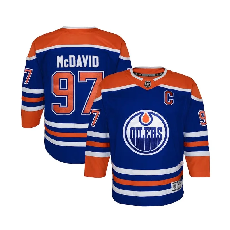 sock exchanges crew -  Edmonton Oilers Home Outer Stuff Replica Junior Jersey - Connor McDavid