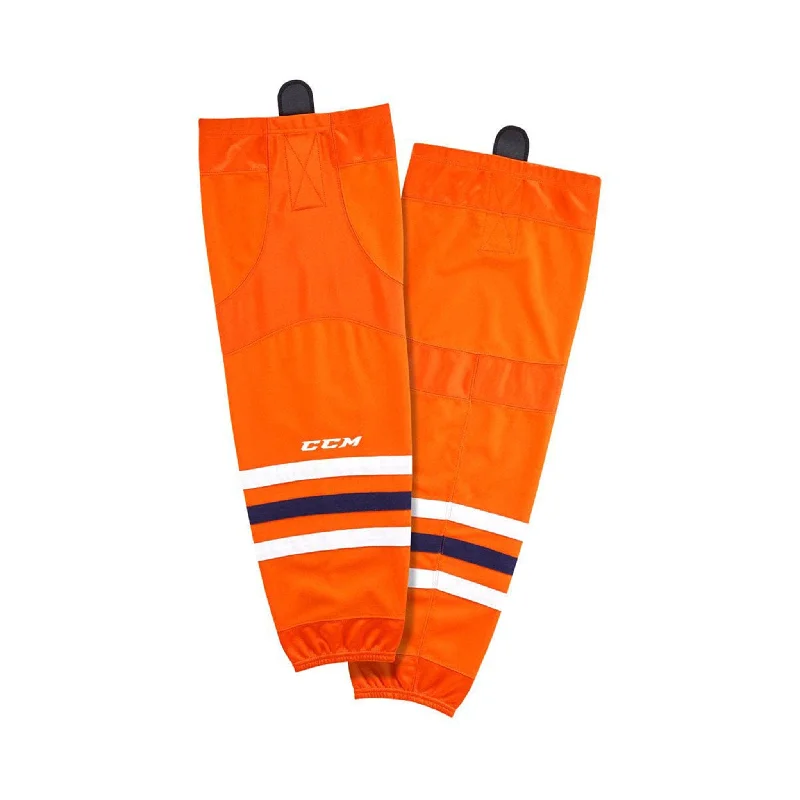 sock types crew -  Edmonton Oilers Home CCM Quicklite 8000 Hockey Socks