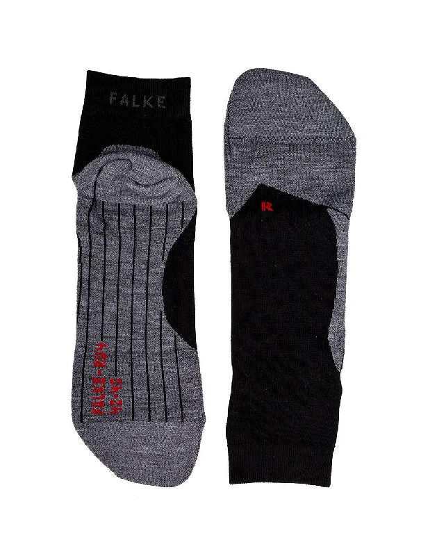 sock storage knee -  Light Short Men Running Socks Black