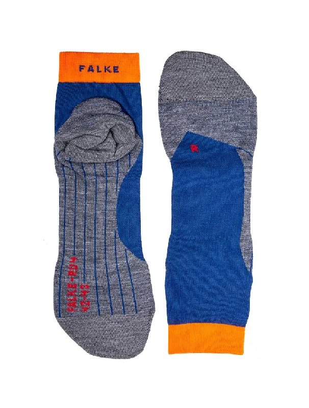 sock materials knee -  Light Short Men Running Socks Blue Orange