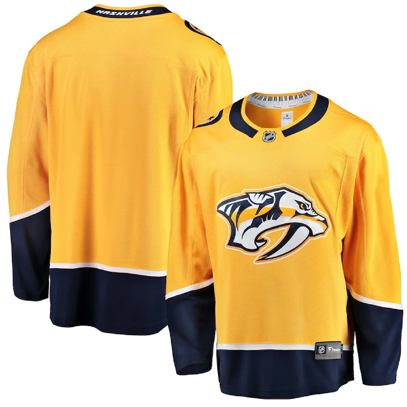 sock uses compression -  Fanatics Breakaway Senior Home Jersey - Nashville Predators