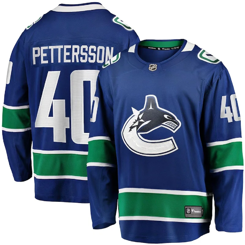 sock guarantee crew -  Fanatics Breakaway Senior Home Jersey - Vancouver Canucks Elias Pettersson