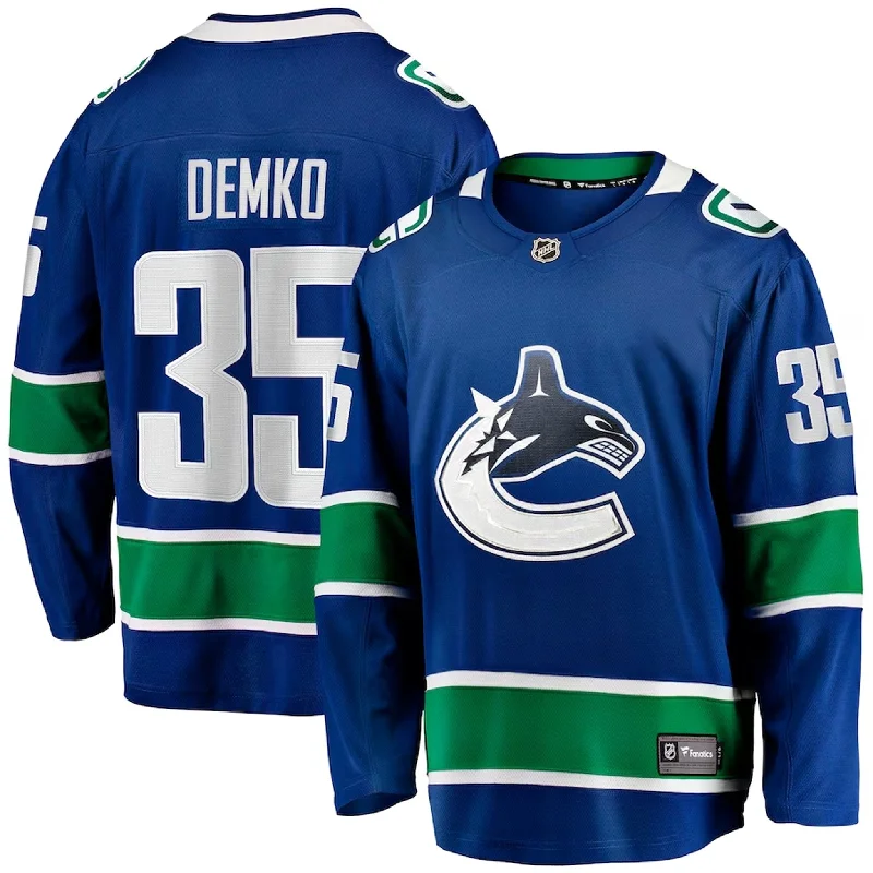 sock warranty knee -  Fanatics Breakaway Senior Home Jersey - Vancouver Canucks Thatcher Demko