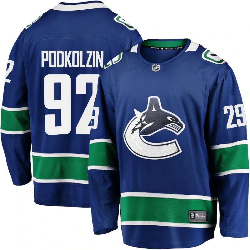 sock packs knee -  Fanatics Breakaway Senior Home Jersey - Vancouver Canucks Vasily Podkolzin