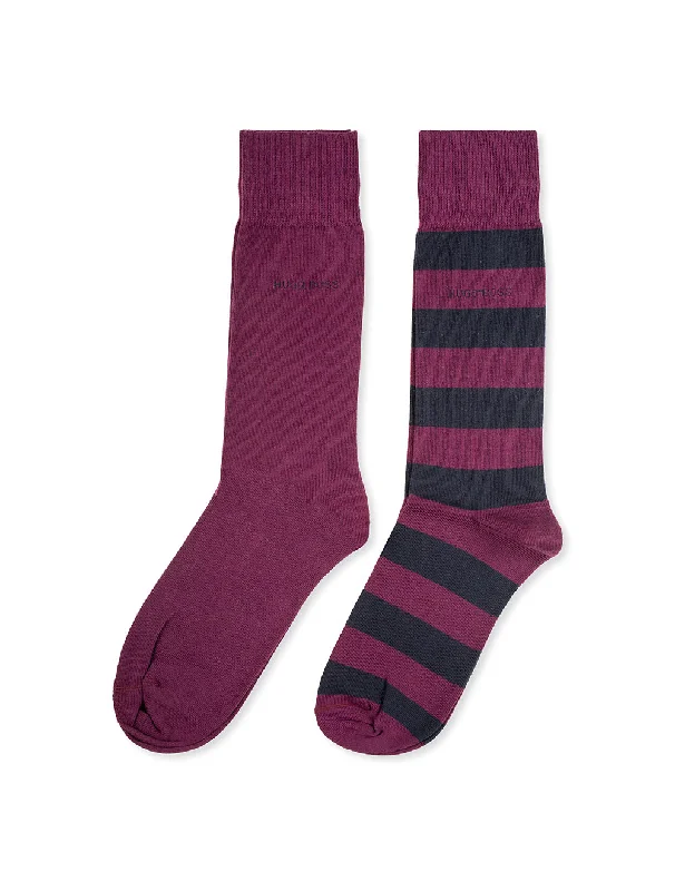 sock stock compression -  2p Blockstripe Sock Purple