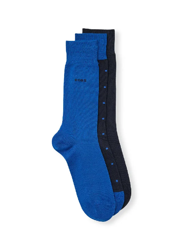 sock pairs knee -  3 Pack Gift Set Socks Navy