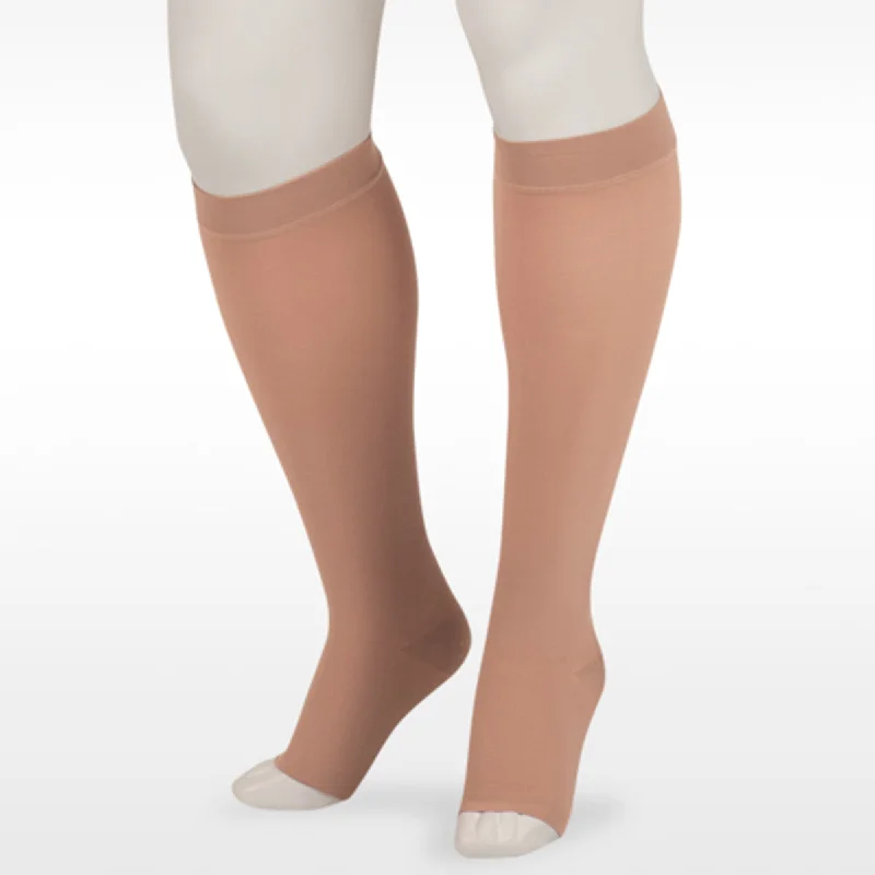 sock care ankle -  Juzo 3511 Dynamic (Varin) Soft Open Toe Knee Highs - 20-30 mmHg