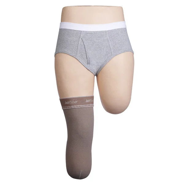 sock fashion knee -  Juzo 3562 Silver Below Knee Prosthetic Shrinker - 30-40 mmHg