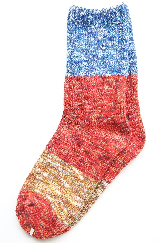 sock features knee -  Kapital 56 Yarns GOGH Stretch Socks - Red