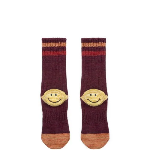 sock pairs crew -  Kapital 60 Yarns Grandrelle IVY SMILE Heel-Hold Socks - Enj