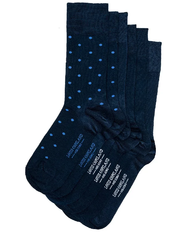 sock coupons crew -  3 Pack Mixed Sock Navy