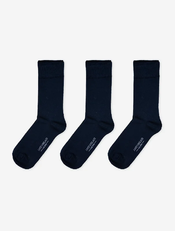 sock exchanges crew -  3 Pack Sock Navy