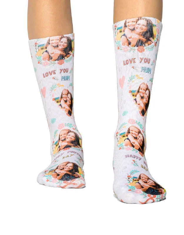 sock pairs knee -  Love You Mothers Day Socks