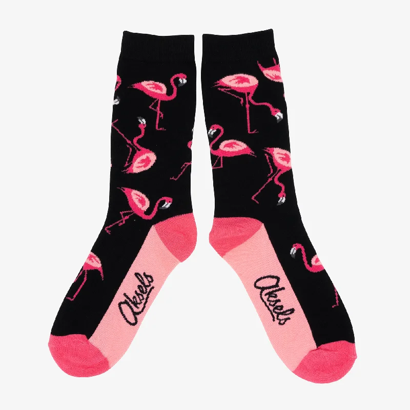 sock refunds knee -  Men's Flamingo Fun Dress Socks