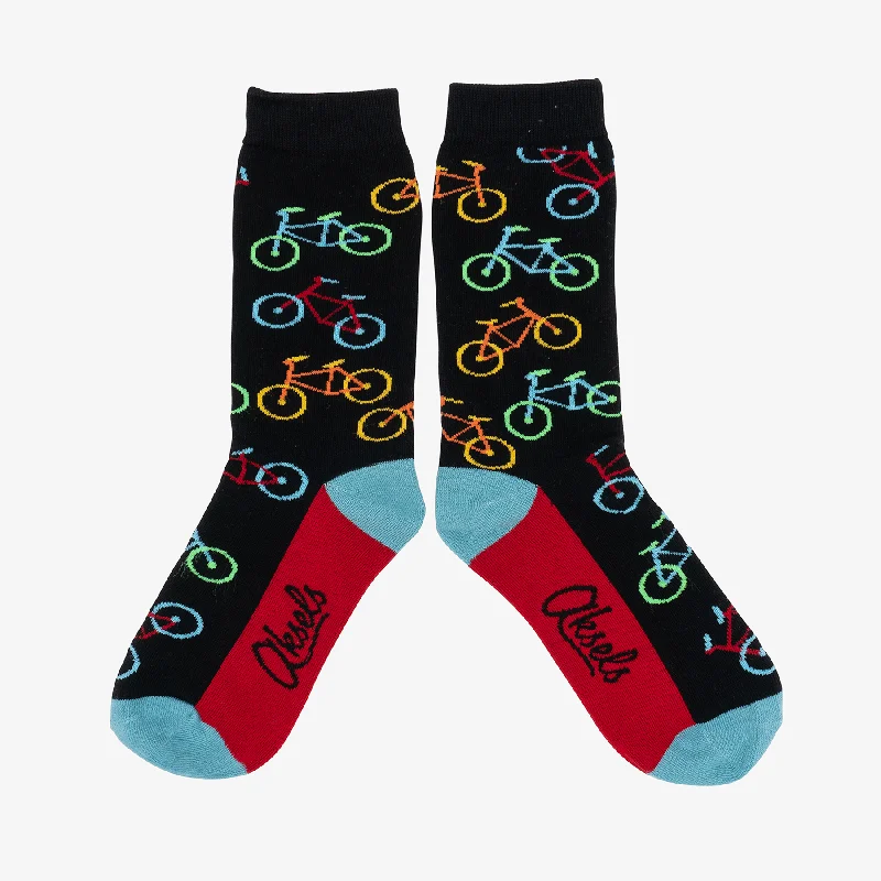 sock collections knee -  Men's Neon Bike Fun Dress Socks