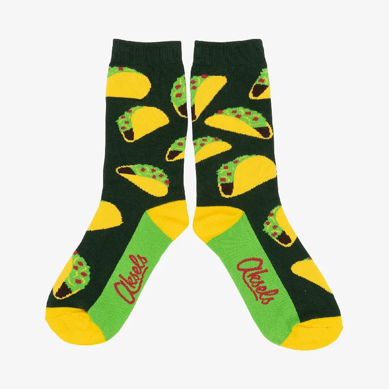 sock washing knee -  Men's Taco Lover Fun Dress Socks