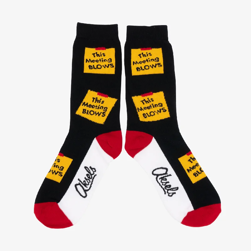 sock bundles knee -  Men's This Meeting Blows Fun Dress Socks