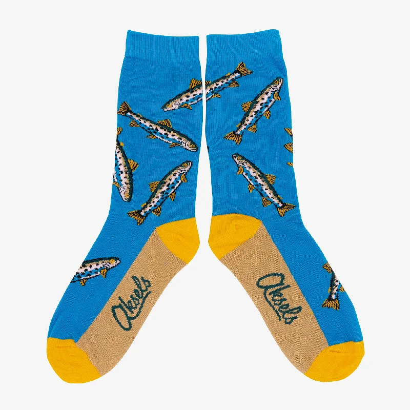 sock selection crew -  Men's Trout Fun Dress Socks