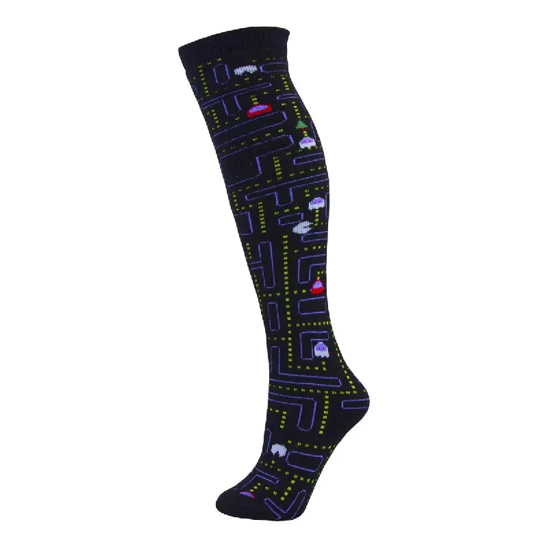 sock returns crew -  24" Patterned Ski Sock - Black Snow