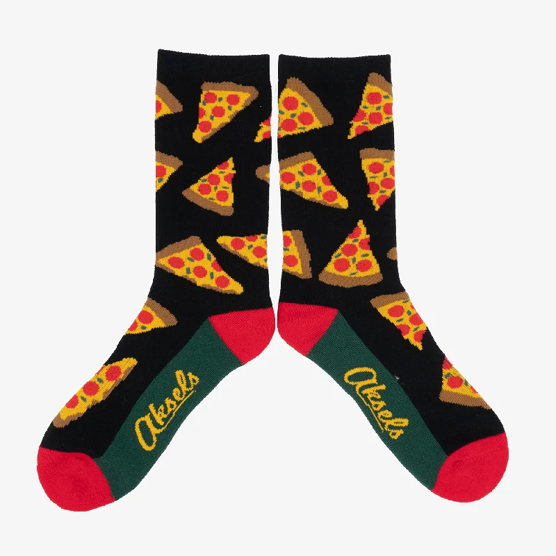 sock guarantee crew -  Pizza All Over Socks