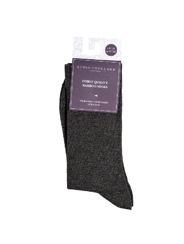 sock sets knee -  Plain Bamboo Socks Black