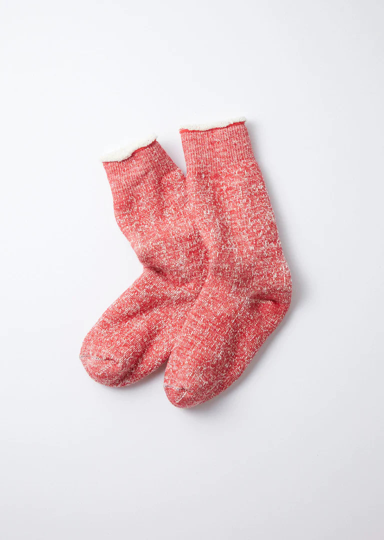 sock offers ankle -  RoToTo Double Face Crew Knit Sock - Red