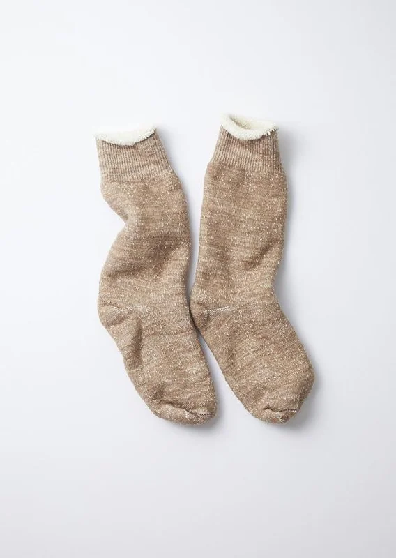 sock selection crew -  RoToTo Double Face Crew Knit Sock - Camel