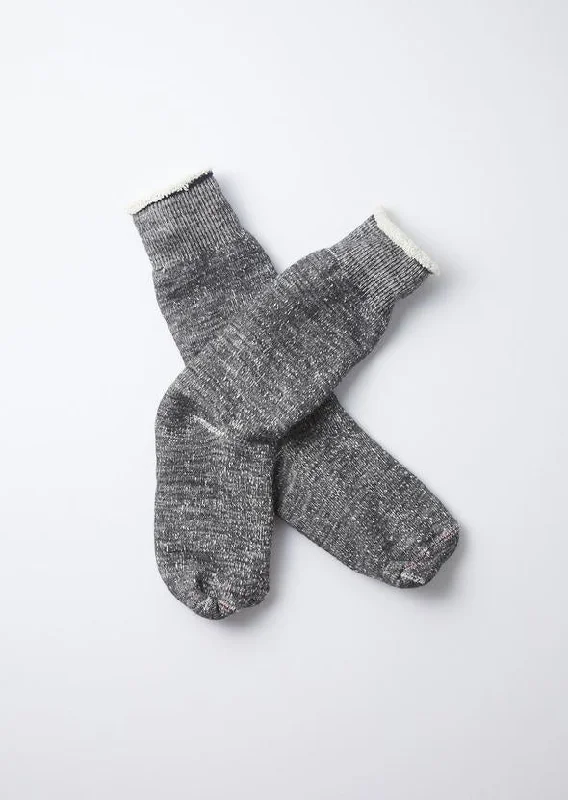 sock assortment crew -  RoToTo Double Face Crew Knit Sock - Charcoal