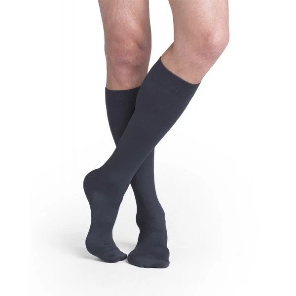 sock delivery crew -  Sigvaris Style 822 Men's Microfiber Knee Highs w/Grip Top - 20-30 mmHg