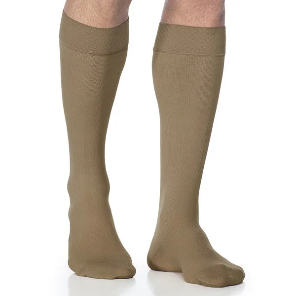 sock patterns compression -  Sigvaris Style 823 Men's Microfiber Knee Highs w/Grip Top - 30-40mmHg