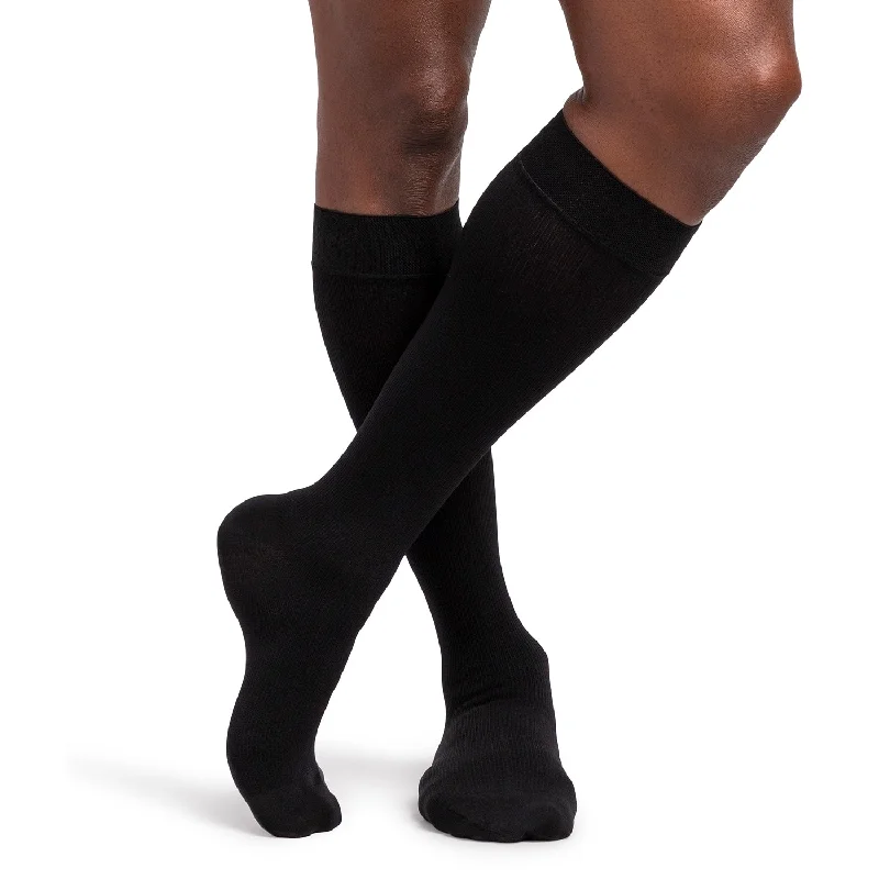 sock packaging knee -  Sigvaris Dynaven 922 Men's Ribbed Closed Toe Knee Highs w/Grip Top - 20-30 mmHg