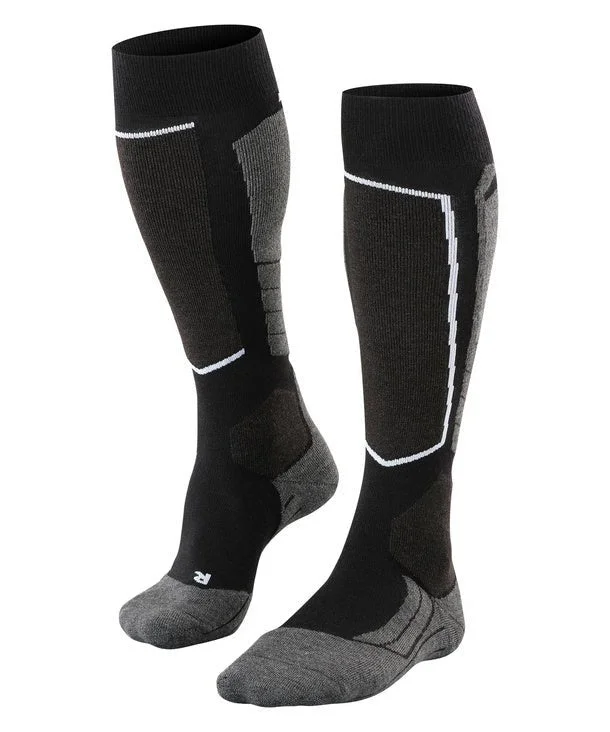 sock exchanges knee -  SK2 Intermediate Wool Ski Socks - Black