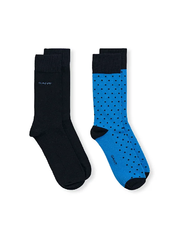 sock variety ankle -  Solid and Dot Socks 2-Pack Day Blue