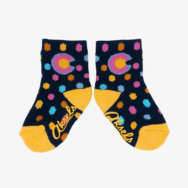 sock delivery compression -  Toddler Dots Colorado Flag Socks