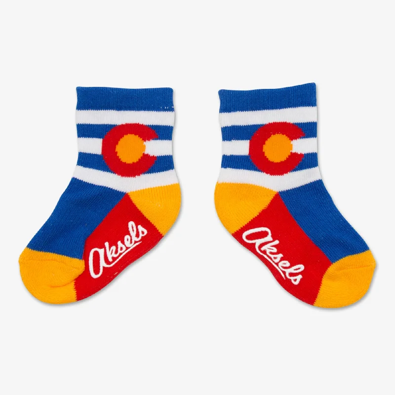 sock returns compression -  Toddler Striped Colorado Flag Socks