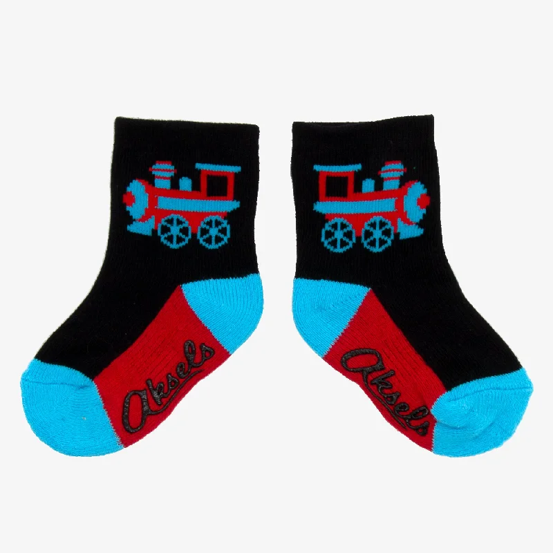 sock warranty crew -  Toddler Train Socks